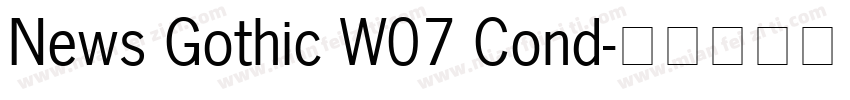 News Gothic W07 Cond字体转换